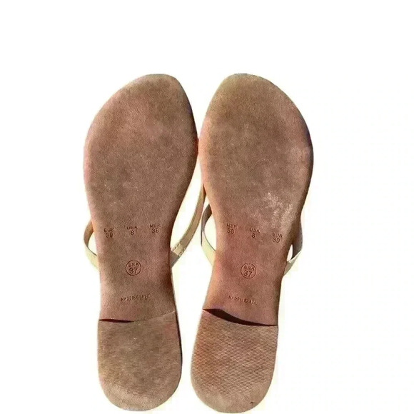 Paro Sandals Made in Brazil Peach Sz 8 with Gold accents - Picture 7 of 9